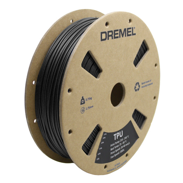Dremel TPU Filament Spool, 1.75mm Diameter, Black 0.75kg